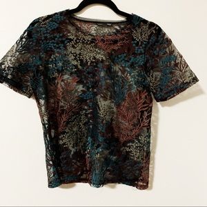 Zara embroidered top